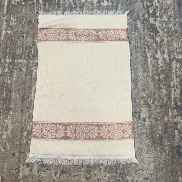 Vintage Cannon Fringe Bathroom Bath & 2 Hand Towels Set of 3 - Picture 8 of 9